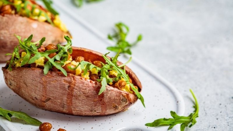 Image of Sweet Potatoes With Chicken Jalapeño Slaw