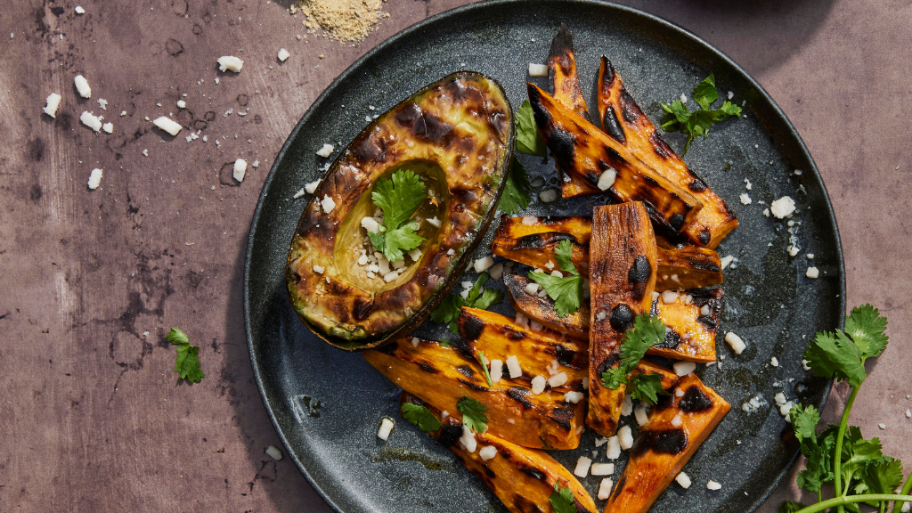 Image of Grilled Sweet Potato Fries w/ Avocado and Ciudad Ranch