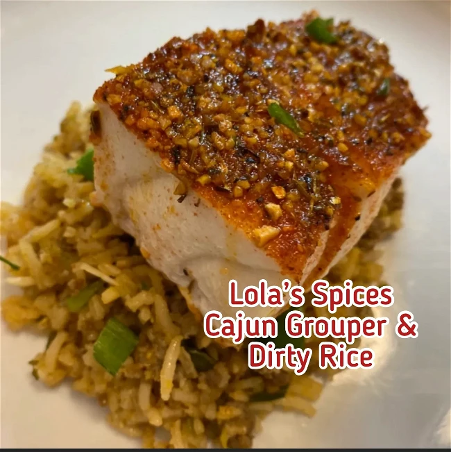 Image of Cajun Grouper with Dirty Rice