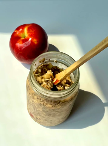 Image of Vegan Collagen-Boosting Apple Pie Overnight Oats