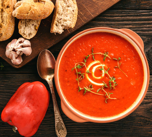 Image of RED PEPPER AND TOMATO SOUP