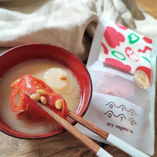 Image of ドライトマトと納豆の味噌汁