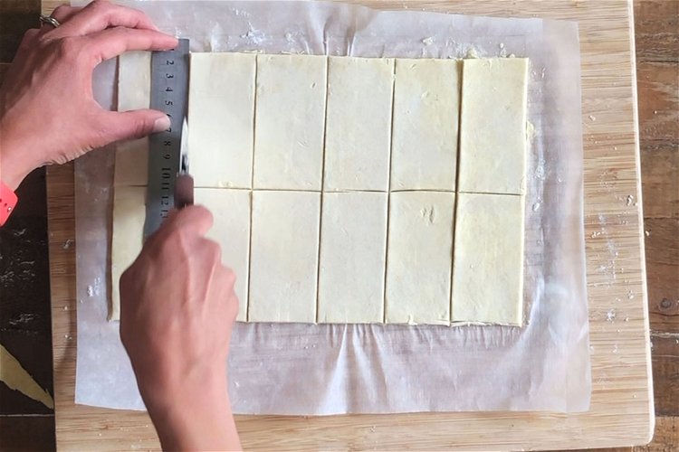 Image of Take the pastry out of the freezer and using your...