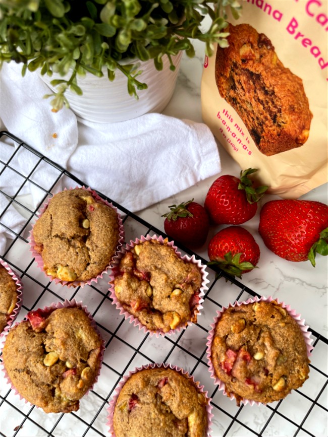Image of STRAWBERRY BLONDE SALTED CARAMEL MUFFINS