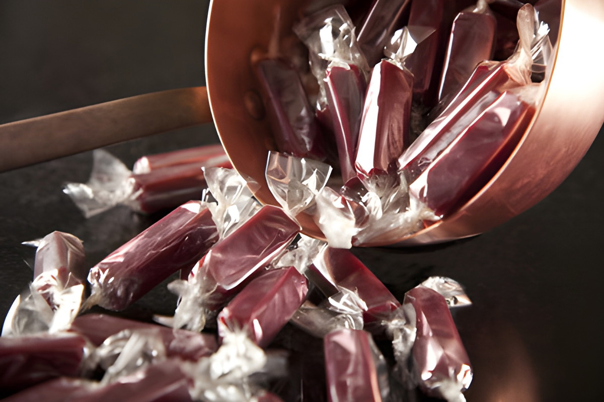 Raspberry Caramels