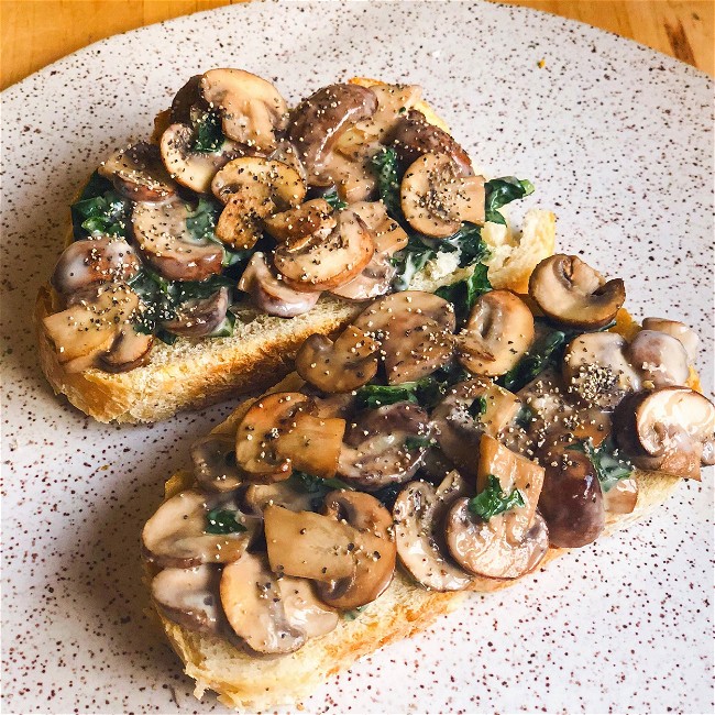 Image of Creamy Mushroom Sourdough Toast