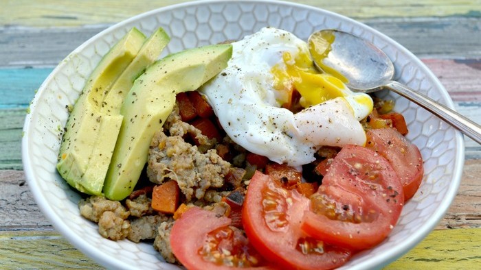 Image of Cavegirl's Sausage Breakfast Bowl