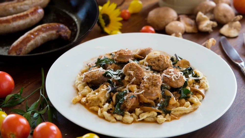 Image of Jagerspaetzle: German Dumplings with Mushrooms