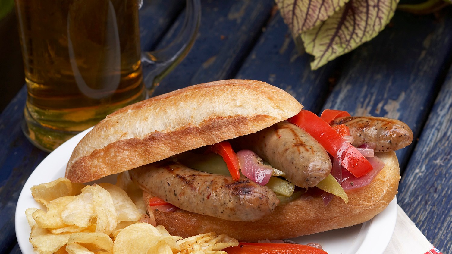 Image of Sausage with Peppers and Onions