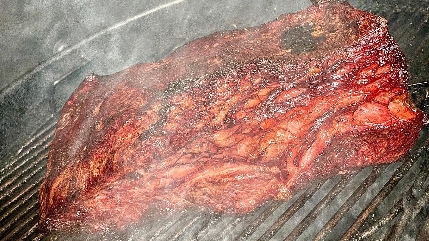 Beef bacon smoking on the Weber kettle - AUSSIEQ BBQ