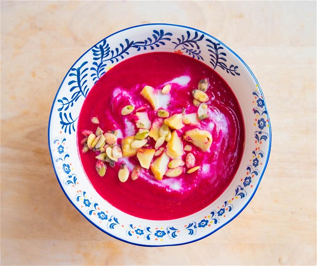 Image of Roasted Beet & Parsnip Soup