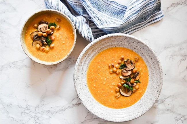 Image of Creamy Roasted Butternut And Carrot Soup