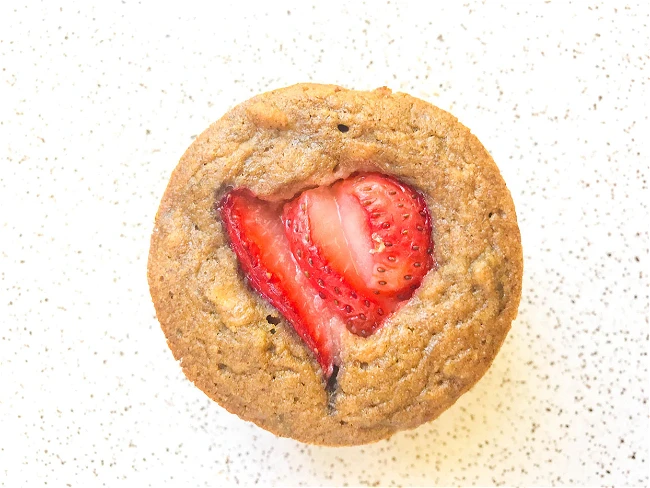 Image of Easy Strawberry Banana Oat Muffins