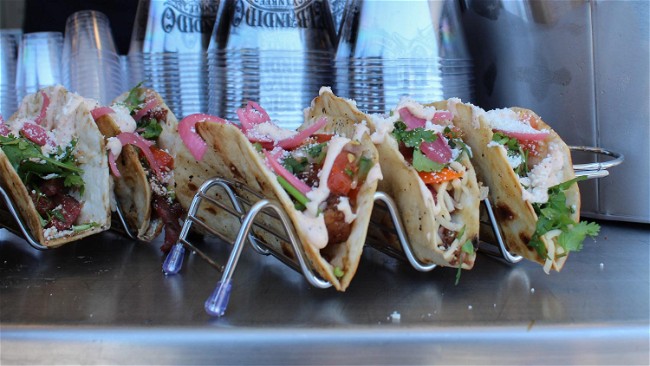 Image of Cheese Crusted, Fully-Loaded Beef Tacos
