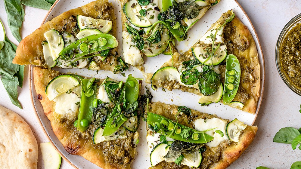 Image of Spring Veggie Pesto Pizza