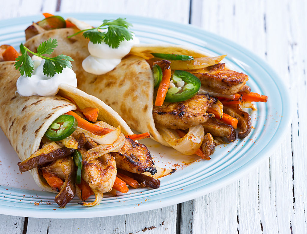 Orange-Ginger Chicken Fajitas