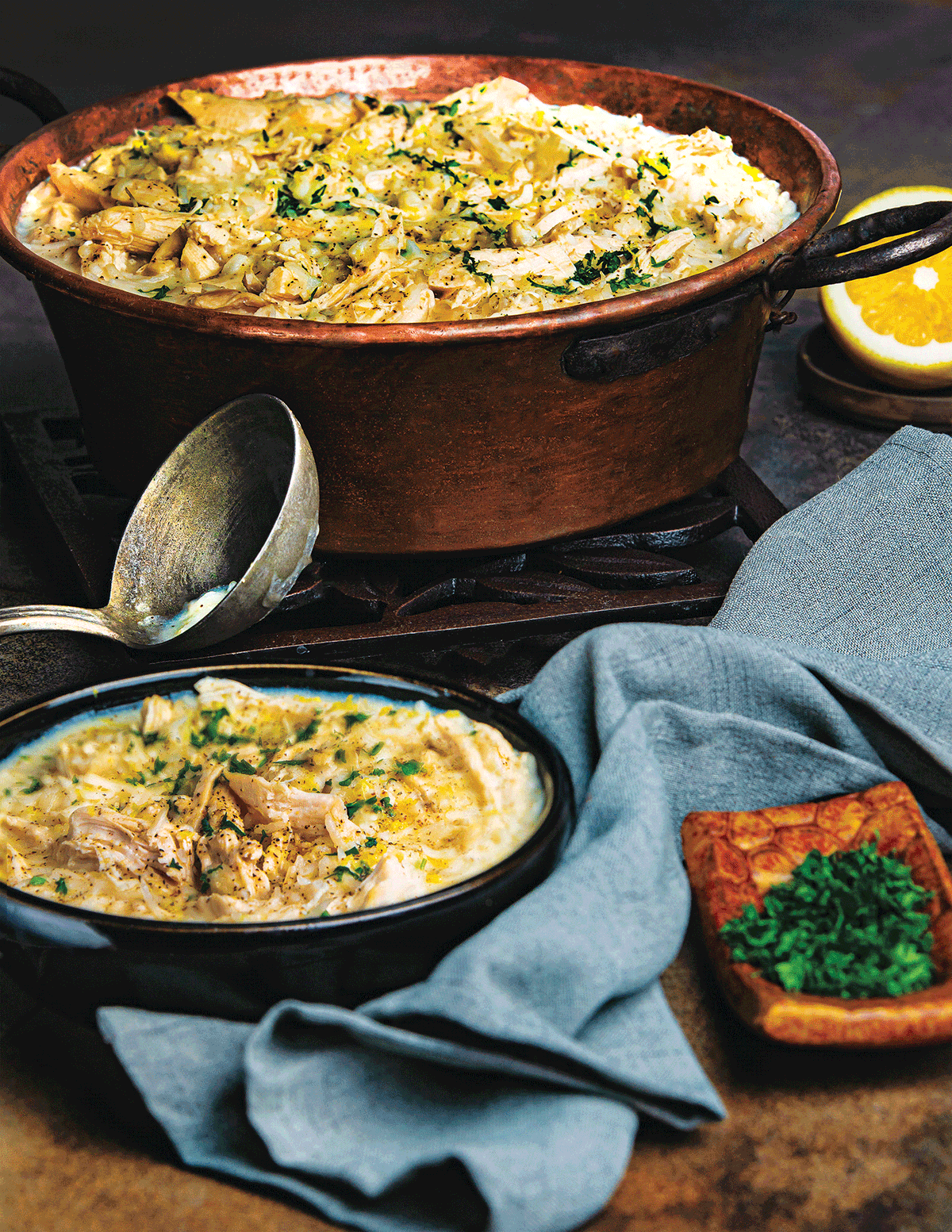 Greek-Style Chicken Lemon Rice Soup
