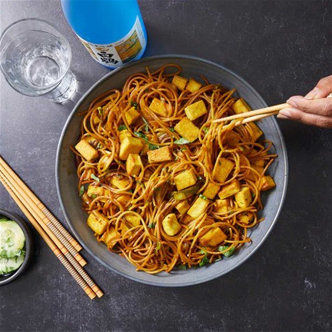 Image of Sweet and Savory Tofu with Soba Noodles Recipe