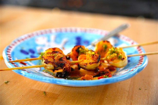 Image of Shrimp and Grapefruit Skewers