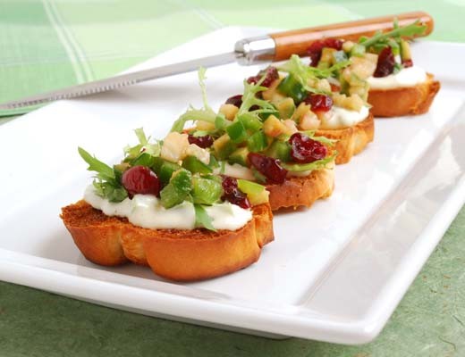 Image of Feijoa Crostini with Hatch Pepper Lime Aioli