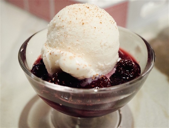 Image of Drunken Berries with Vanilla Frozen Yogurt