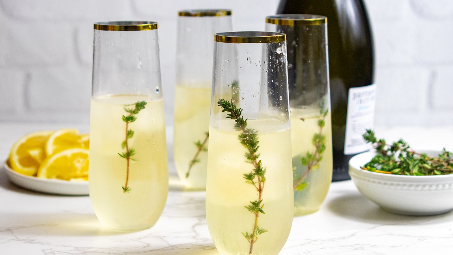 Lemon-Thyme Prosecco Cocktail-image