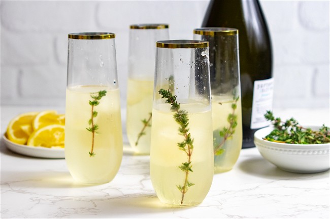 Image of Lemon-Thyme Prosecco Cocktail