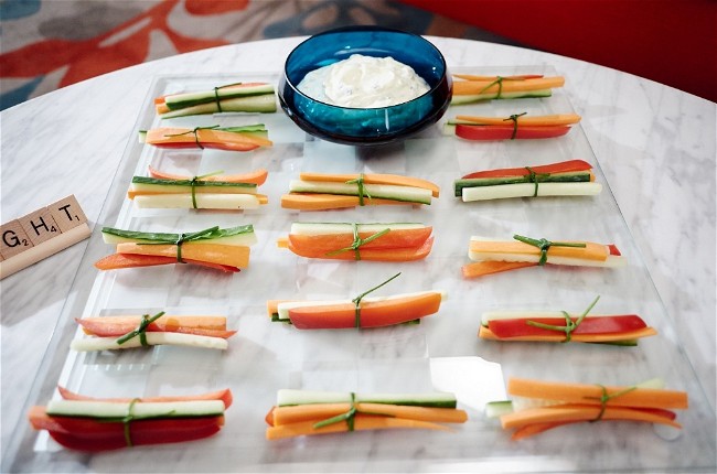 Image of Vegetable Bundles with Tarragon Dressing