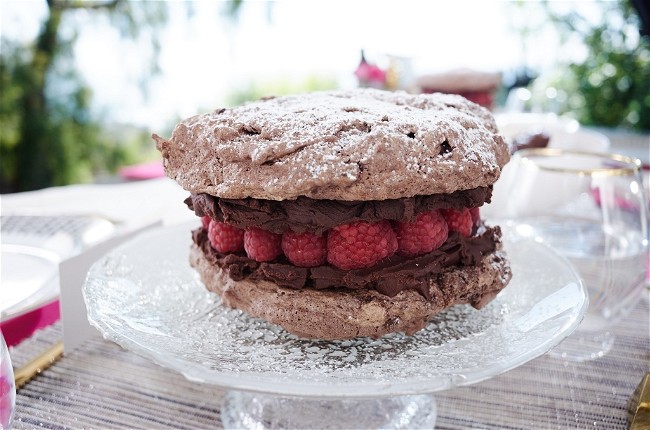 Image of Dark Chocolate Macaron Cake