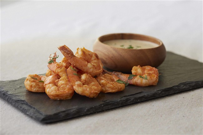 Image of Buffalo Grilled Shrimp with Goat Cheese Dipping Sauce