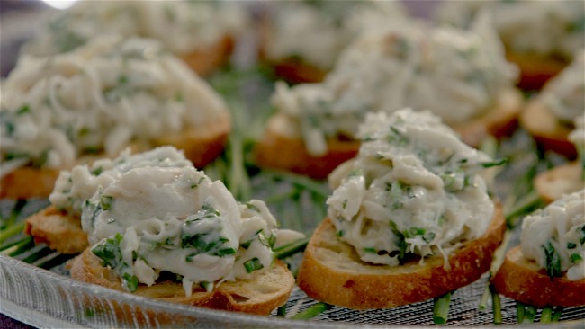 Image of Crab Crostini with Lemon and Herbs