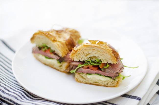 Image of Parisian Steak and Cheese Croissant Sandwiches
