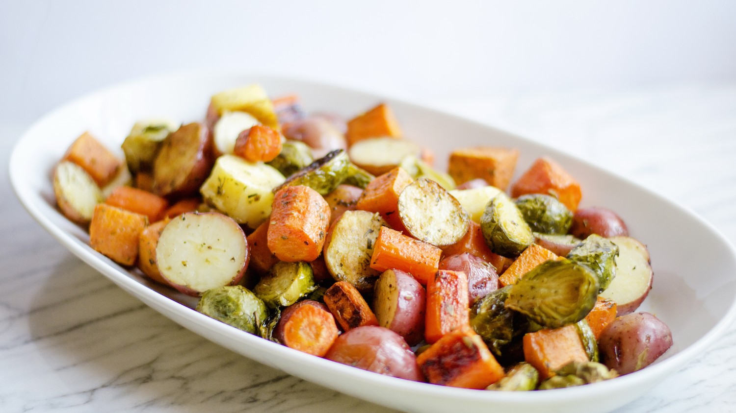 Roasted Potatoes, Carrots, Parsnips and Brussels Sprouts