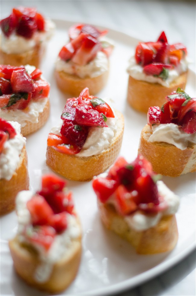 Image of Burrata and Strawberry Bruschetta