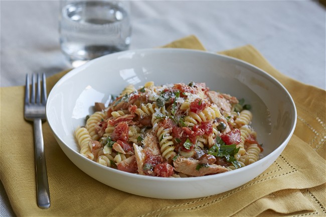 Image of Fusilli with Tuna, Capers, and Almonds