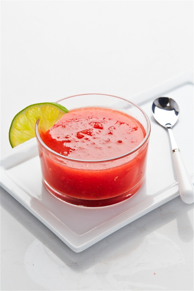 Image of Watermelon Basil Gazpacho