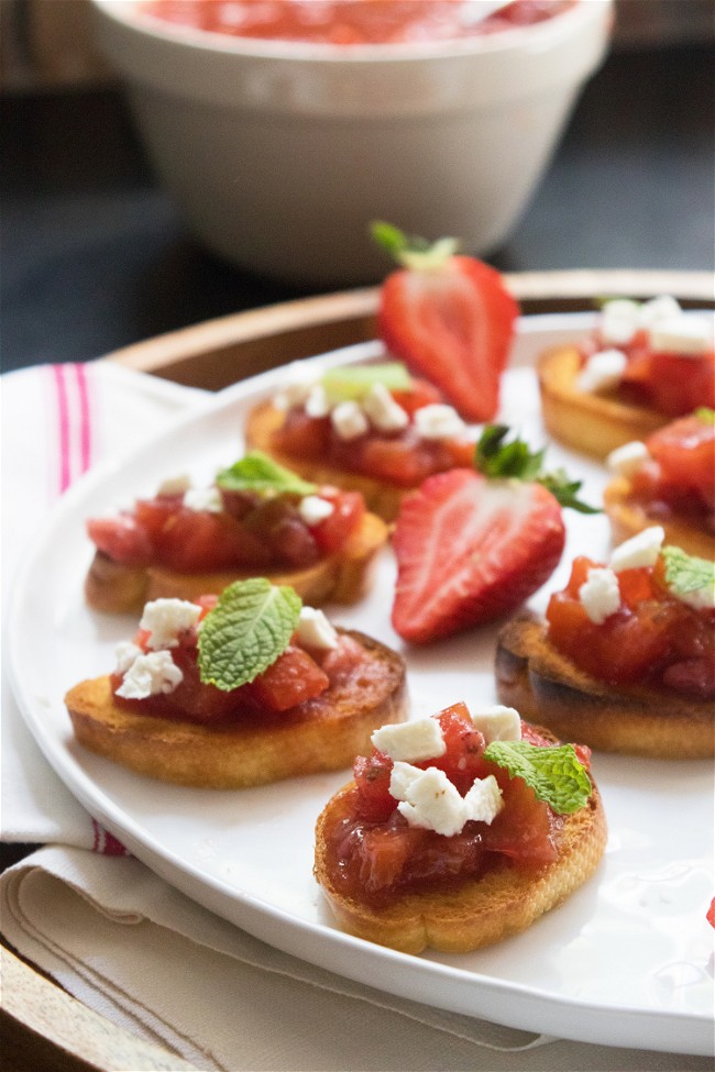 Image of Strawberry-Tomato Jam Crostini