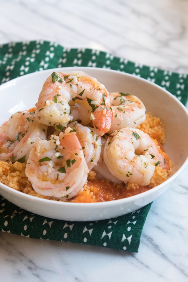 Image of Shrimp Scampi on CousCous