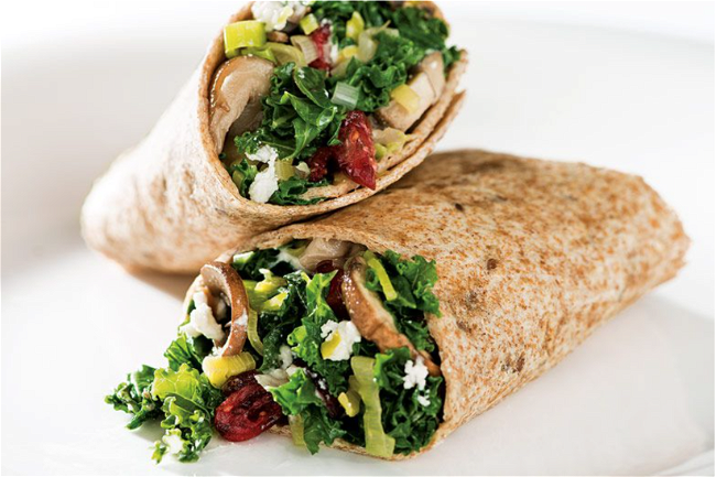 Image of Kale and Mushroom Wrap