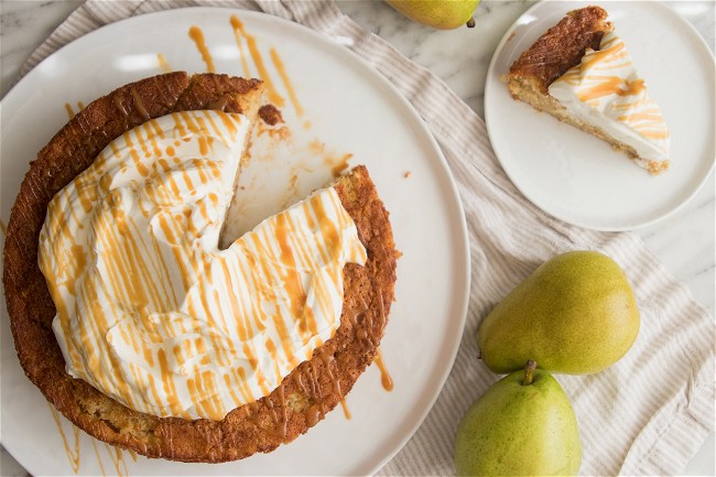 Image of Gluten Free Pear & Caramel Cake