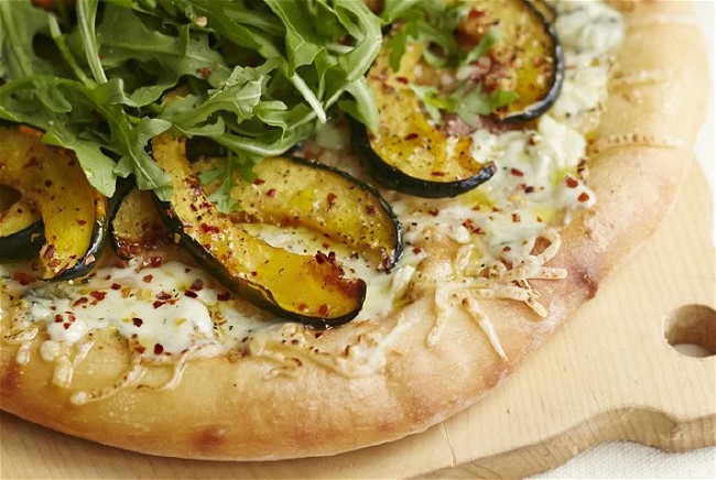 Image of Roasted Acorn Squash and Gorgonzola Pizza