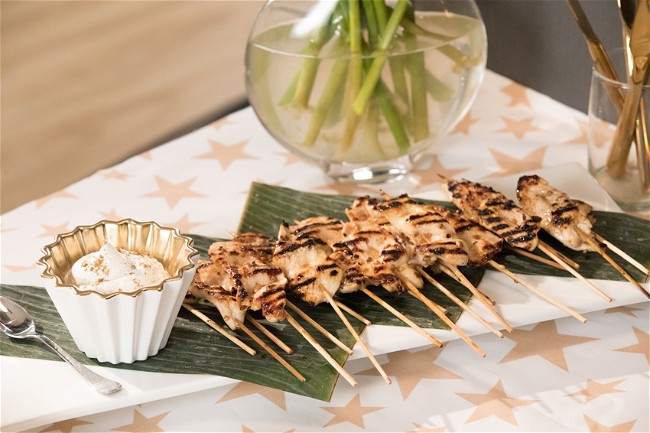 Image of Grilled Chicken Skewers with Lemon and Honey