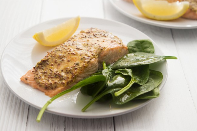 Image of Broiled Salmon with Mustard Glaze