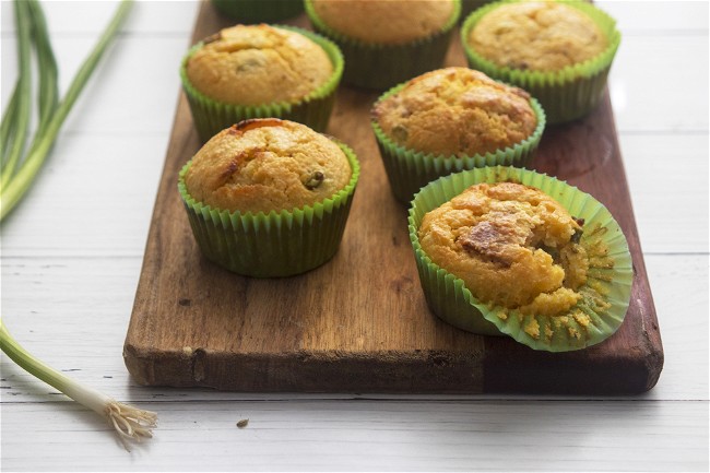 Image of Bacon & Scallion Corn Muffins