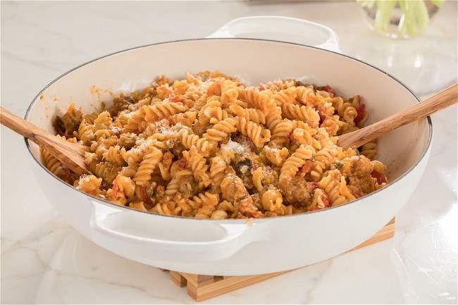 Image of Sausage and Eggplant Fusilli