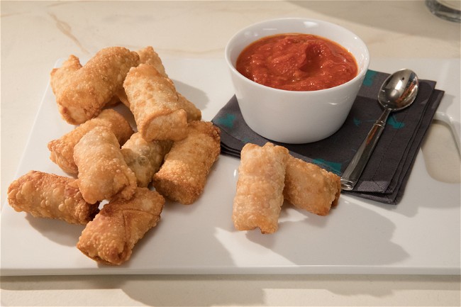 Image of Crispy Salami and Cheese Egg Rolls