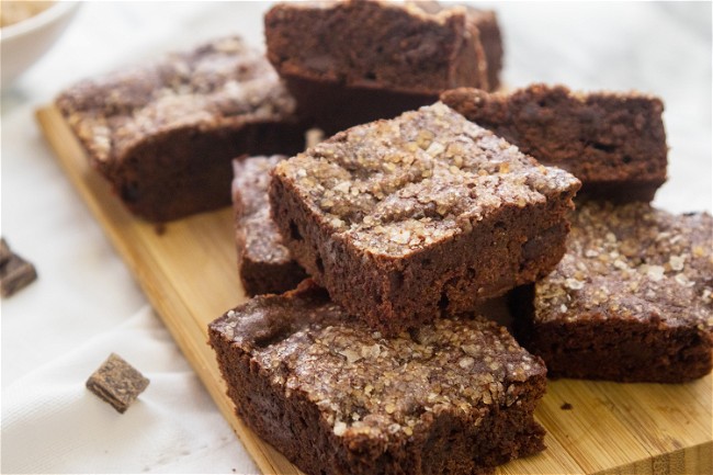 Image of Salted Dark Chocolate Chunk Brownies