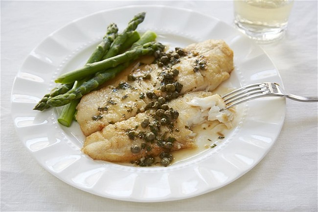Image of Sole with Lemon Caper Sauce