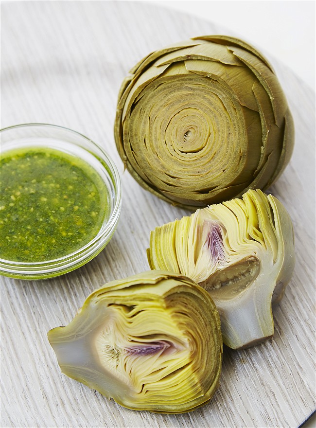 Image of Steamed Artichokes with Parmesan Dipping Sauce