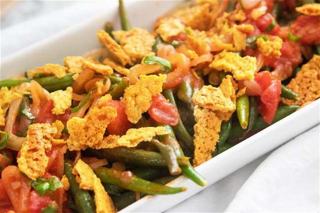 Image of Sauteed Green Beans with Parmesan Crisps